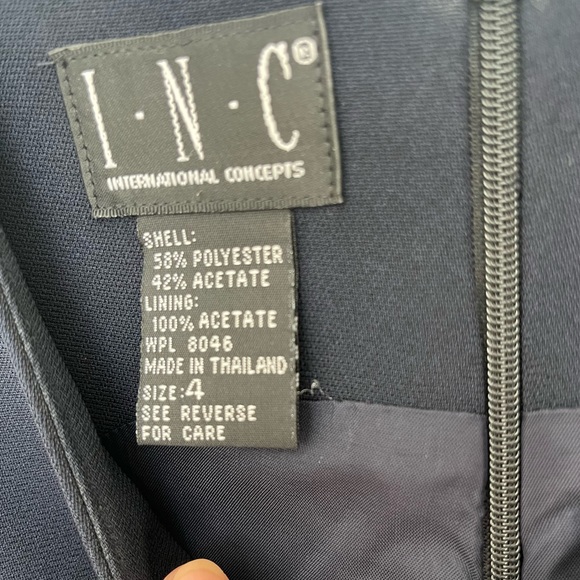 INC Gorgeous Navy Blue Dress - Picture 2 of 7